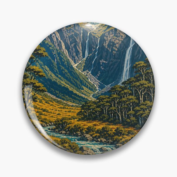 Item preview, Routeburn New Zealand Retro Outdoors Art designed and sold by VisualArtsOasis.