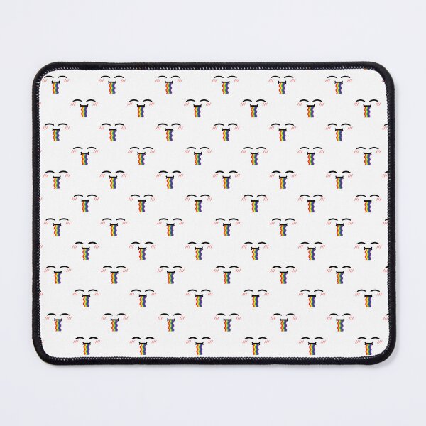 Item preview, Cute kawaii blushing happy wavy drooling rainbow face pattern designed and sold by BlushyPrint.