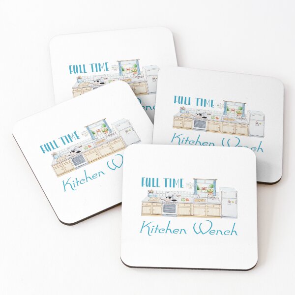 Item preview, Full-Time Kitchen Wench (on White) designed and sold by PawsitiveMum3.