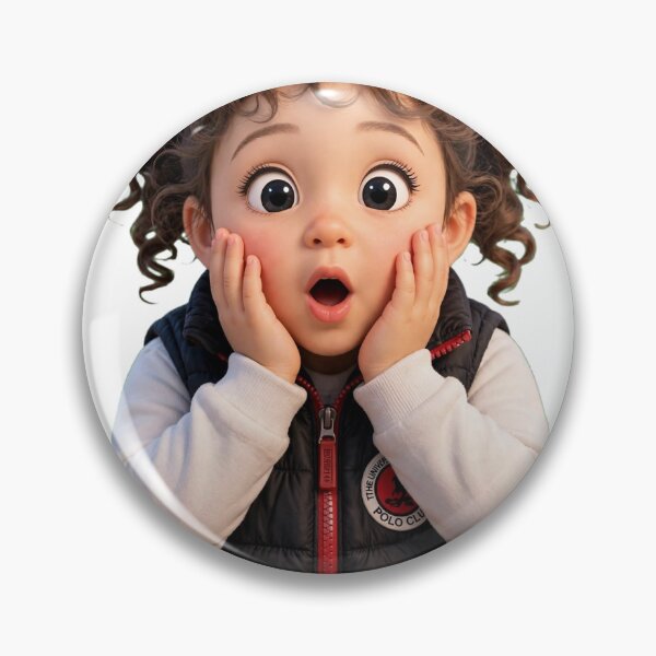 Item preview, Cute Surprised Girl – Adorable Wow Expression designed and sold by GoldenSparkleShop.