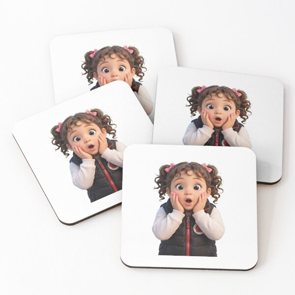 Item preview, Cute Surprised Girl – Adorable Wow Expression designed and sold by GoldenSparkleShop.