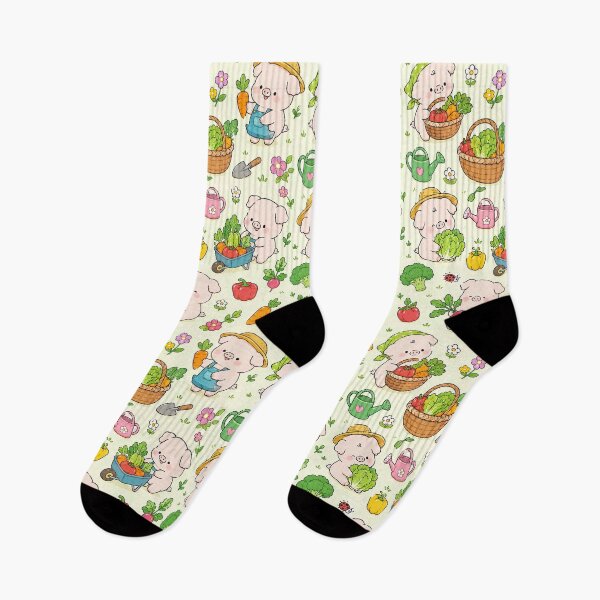 Item preview, Piggy Veggie Harvest Pattern designed and sold by Soft Berry Studio.