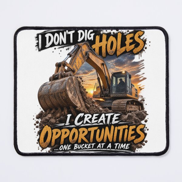 Item preview, I Don’t Dig Holes — I Create Opportunities | Excavator Operator designed and sold by MJ3in1.