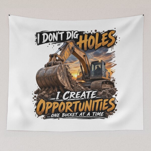 Item preview, I Don’t Dig Holes — I Create Opportunities | Excavator Operator designed and sold by MJ3in1.