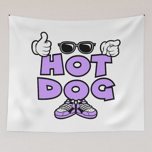 Item preview, HOT DOG  - FOOD Graffiti Character Bold Popart designed and sold by NFTWords.