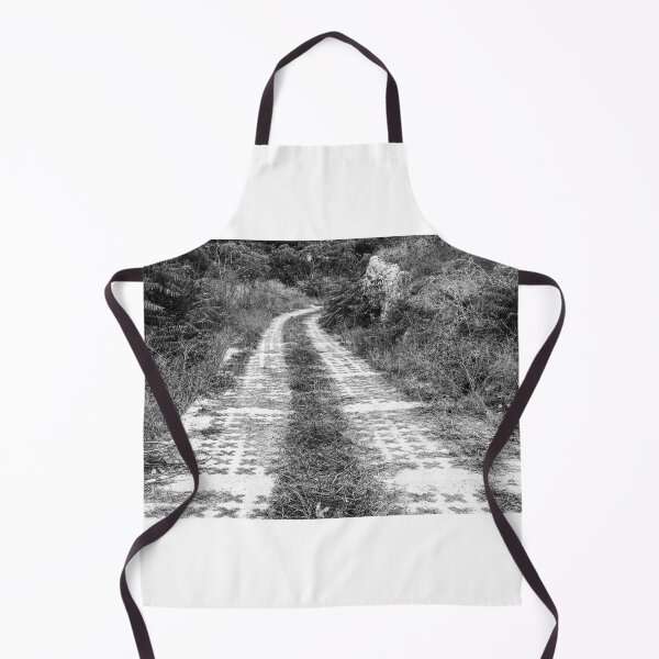 Item preview, Winding Pathway Amid Overgrown Vegetation in Black and White designed and sold by Nmallia.