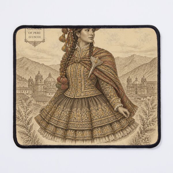 Item preview, Peru Andean Folk Costume - Traditional Heritage Fashion Art designed and sold by SunnyDesign82.