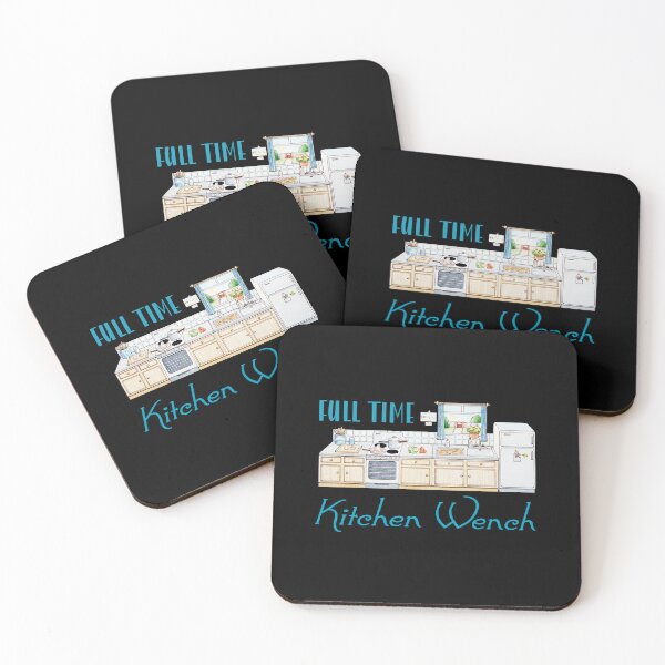 Item preview, Full-Time Kitchen Wench (on Black) designed and sold by PawsitiveMum3.