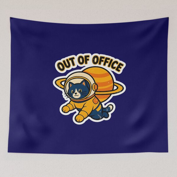 Item preview, Out of Office Space Cat Astronaut designed and sold by Herodestroyer.