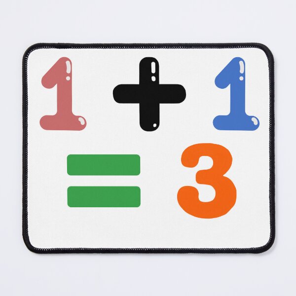 Item preview, 1 + 2 = 3 Funny Math Equation designed and sold by Lovaryn.