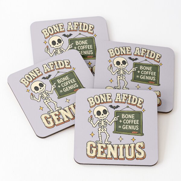 Item preview, Bone Afide Genius Skeleton Coffee Humor designed and sold by  MAD's Recreation Studio.