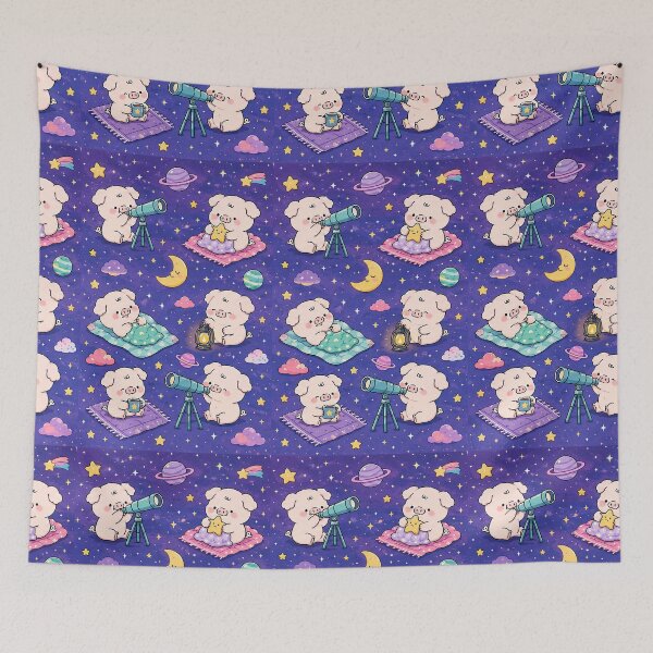 Item preview, Piggy Stargazing Pattern designed and sold by Soft Berry Studio.