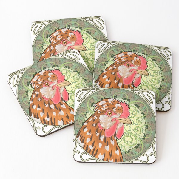 Item preview, Art Nouveau Swedish Flower Hen designed and sold by TwinSabersArt.