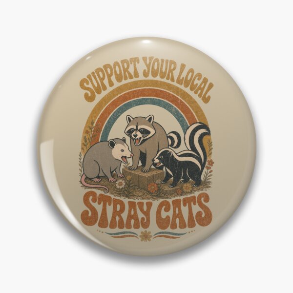Item preview, Support Your Local Stray Cats - Funny Raccoon Opossum Skunk  designed and sold by zptees.