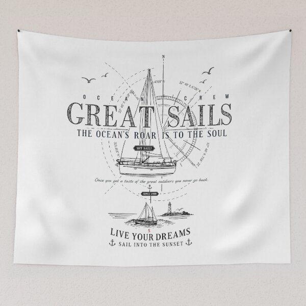 Item preview, Great Sails Ocean Crew Sailing Vintage Artwork designed and sold by cameleon style.