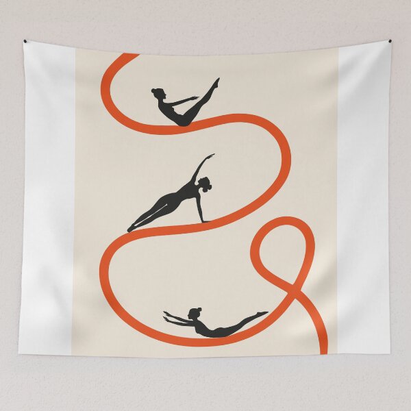 Item preview, Pilates Art Print | Minimalist Woman Fitness Art | Modern Pilates Decor | Pilates Lover Gift designed and sold by Studio pod Burom.
