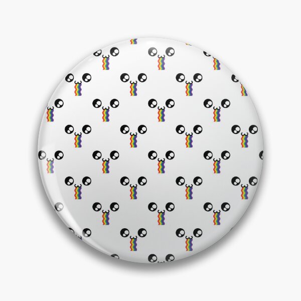 Item preview, Cute kawaii owo wavy drooling rainbow face pattern designed and sold by BlushyPrint.