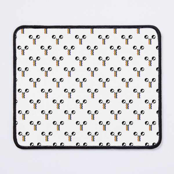Item preview, Cute kawaii owo wavy drooling rainbow face pattern designed and sold by BlushyPrint.