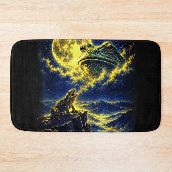 Item preview, Frog Howling to the Moon Retro Vintage Graphic designed and sold by AddlPoolart.