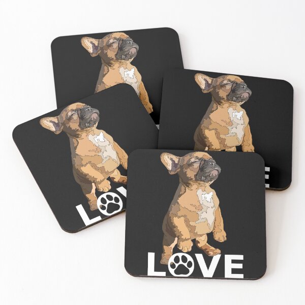 Item preview, Amor de cachorro de bulldog francés marrón designed and sold by Just-Arts-4U.