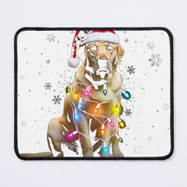 Item preview, Labrador Retriever Christmas Lights Santa Hat designed and sold by lht6474.