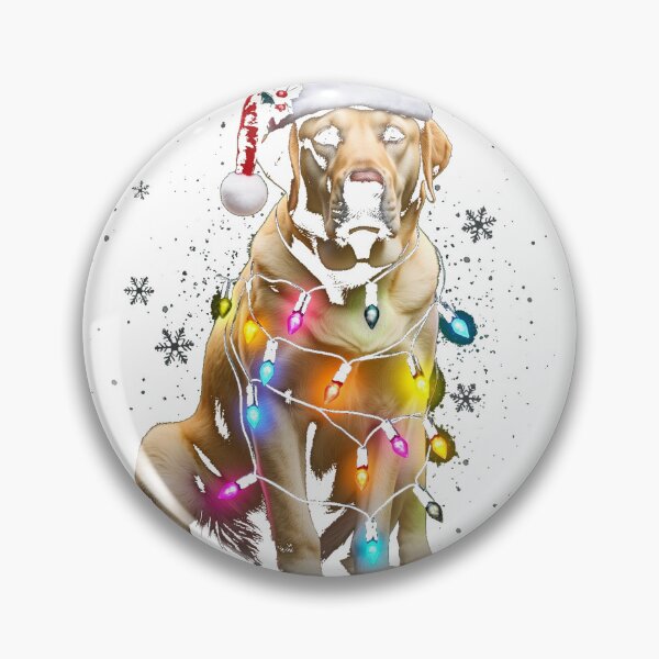 Item preview, Labrador Retriever Christmas Lights Santa Hat designed and sold by lht6474.