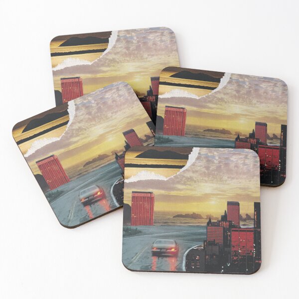 Item preview, road city night America retro vintage mystery sunset designed and sold by seventies.collages.