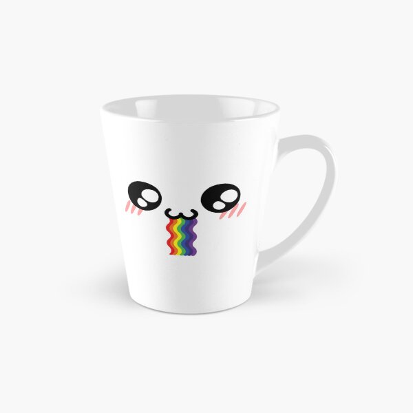 Item preview, Cute kawaii blushing owo wavy drooling rainbow face designed and sold by BlushyPrint.