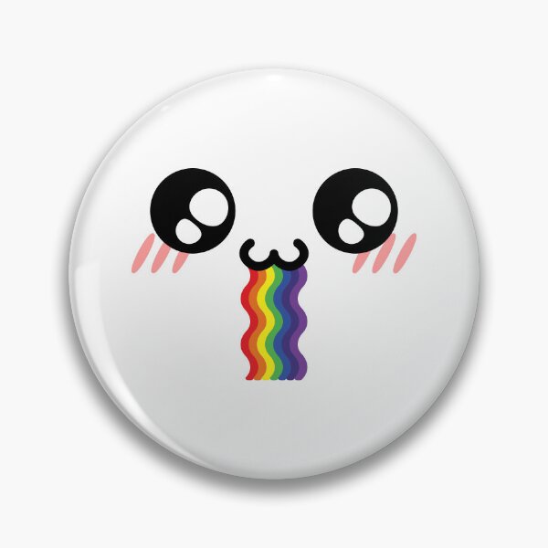 Item preview, Cute kawaii blushing owo wavy drooling rainbow face designed and sold by BlushyPrint.