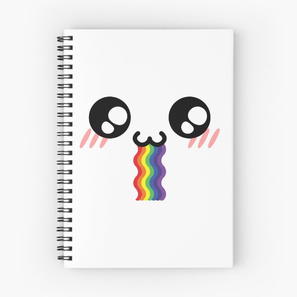 Item preview, Cute kawaii blushing owo wavy drooling rainbow face designed and sold by BlushyPrint.