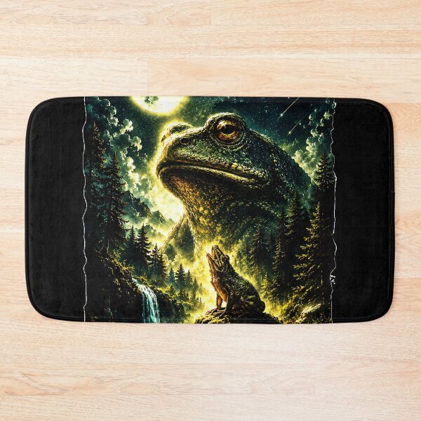 Item preview, Funny Graphic Frog Howling to the Moon Retro Vintage designed and sold by AddlPoolart.