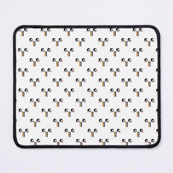 Item preview, Cute kawaii blushing owo wavy drooling rainbow face pattern designed and sold by BlushyPrint.