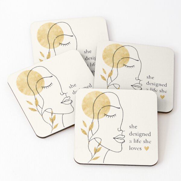 Item preview, She Designed A Life She Loves Line Art designed and sold by FABIOLA1970.