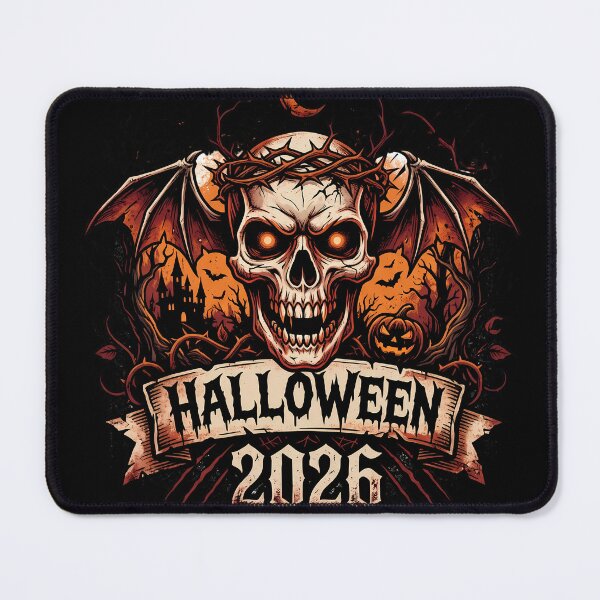 Item preview, Halloween 2026 Winged Demon Skull Thorn Crown Horror Design designed and sold by DarkOriginArts.