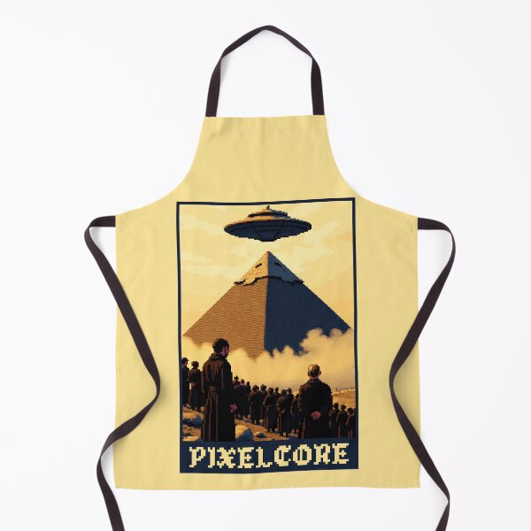 Item preview, Ufo on Egyptian Pyramid Pixel Art {PIXELCORE} designed and sold by PIXELCORE-TEE.