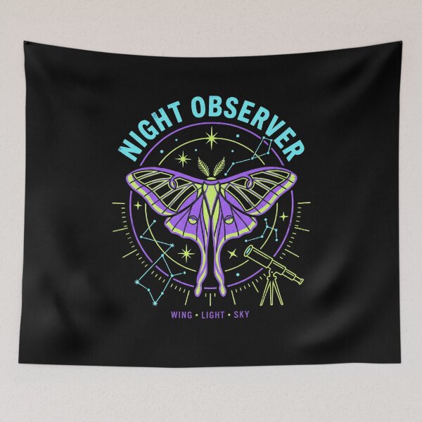 Item preview, Celestial Moth Night Observer Cosmic Insect Astronomy Vintage Art designed and sold by Pick&Grin.