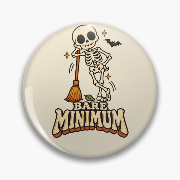 Item preview, Bare Minimum Lazy Skeleton Retro Halloween Humor designed and sold by  MAD's Recreation Studio.