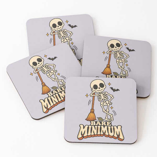 Item preview, Bare Minimum Lazy Skeleton Retro Halloween Humor designed and sold by  MAD's Recreation Studio.