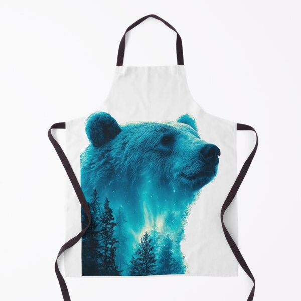 Item preview, Magical Blue Forest Bear Double Exposure designed and sold by LC&LCPlatform.