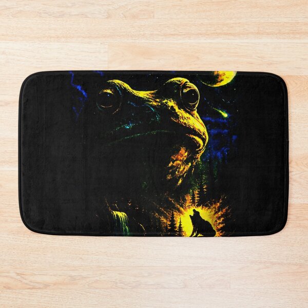 Item preview, Retro Vintage Frog Howling to the Moon designed and sold by AddlPoolart.