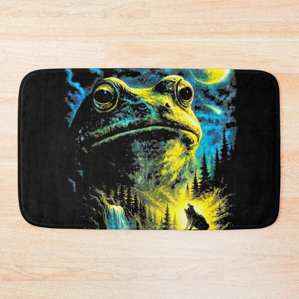 Item preview, Retro Vintage Frog Howling to the Moon designed and sold by AddlPoolart.