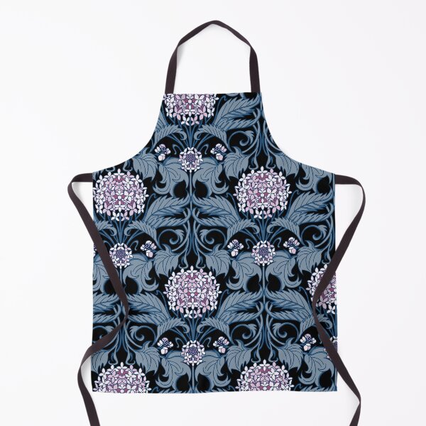 Item preview, moody art nouveau hydrangea vines - pink and steel blue designed and sold by kobyakov.