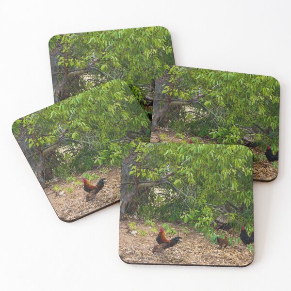 Item preview, Free Range Chickens and Roosters in a Lush Green Natural Setting designed and sold by Nmallia.