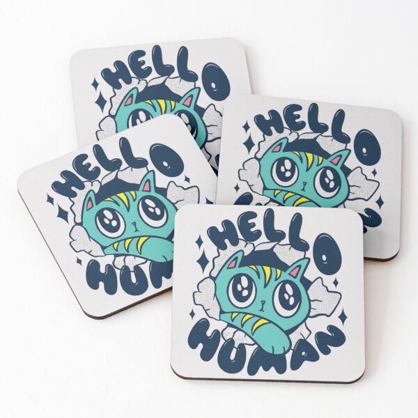 Item preview, Hello Human – Cute Baby Cat Kawaii Cat Lover Design designed and sold by RajDeals.