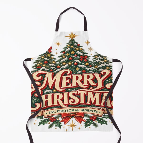 Item preview, Vintage Merry Christmas Tree Retro Holiday Christmas Design designed and sold by TulipsArtDesigns .
