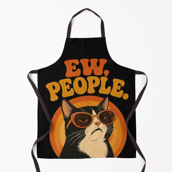Item preview, Ew People Funny Grumpy Cat Introvert Quote Retro 70s designed and sold by Retro Whiskers.