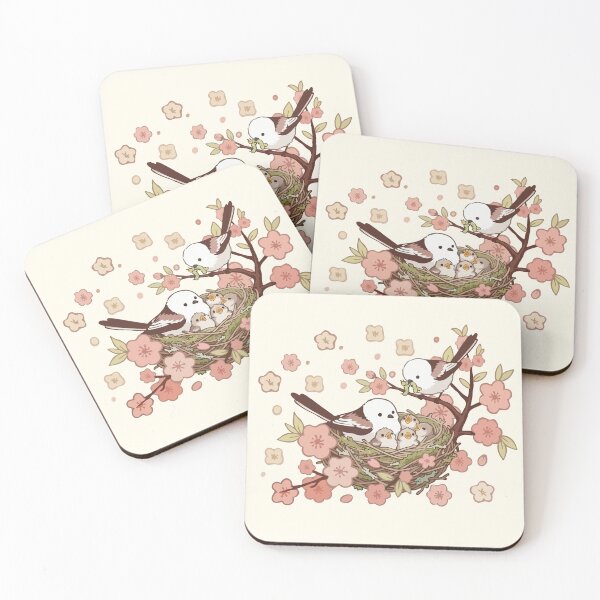 Item preview, Sakura Bird Family designed and sold by Gkinoki.