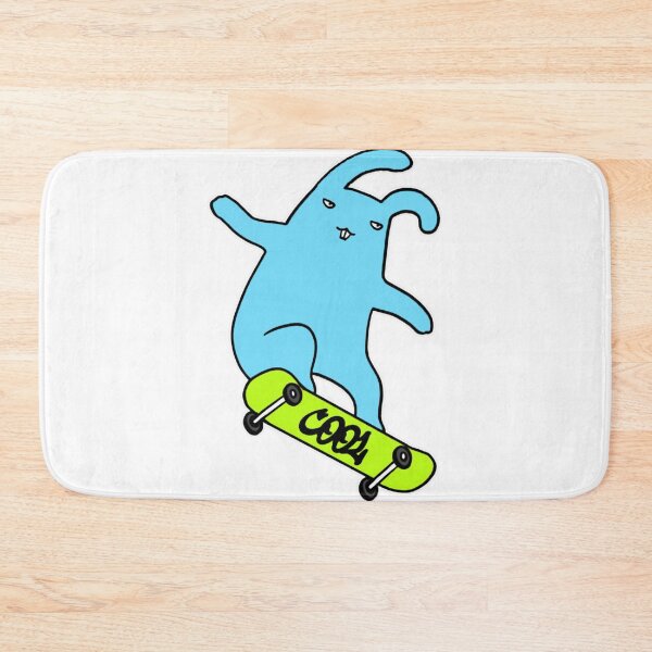 Item preview, Skateboard Rabbit Cool Skater Blue Bunny Graphic Art designed and sold by PatsyOCool.
