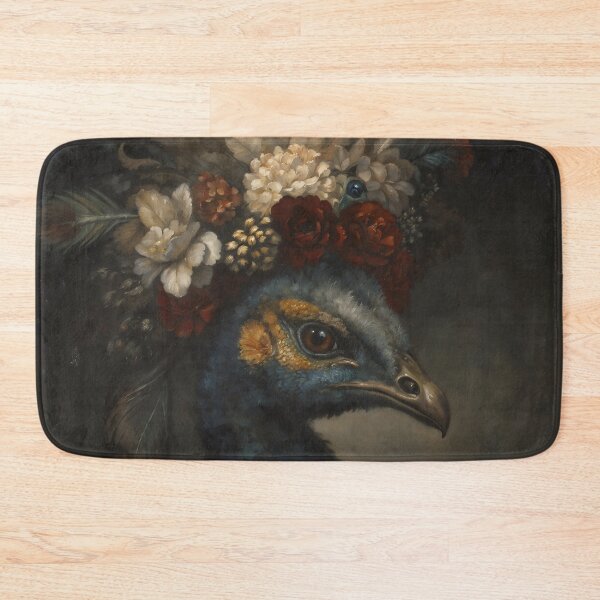 Item preview, Gothic Peacock Portrait With Floral Crown Painting designed and sold by DarkHolyQueen.