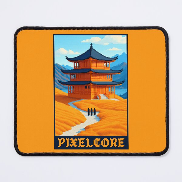 Item preview, Japan Vintage Japanese Temple Dojo Pixel Art {PIXELCORE} designed and sold by PIXELCORE-TEE.